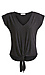 V-Neck Short Sleeve Top with Tie Front Thumb 1