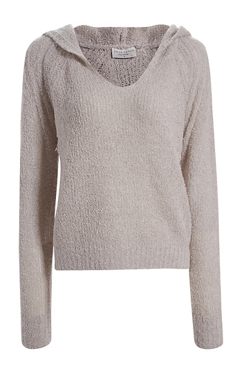U Neck Hooded Sweater Slide 1