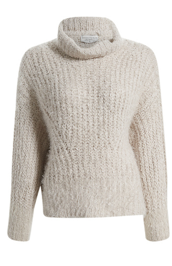 Textured Turtleneck Sweater Slide 1