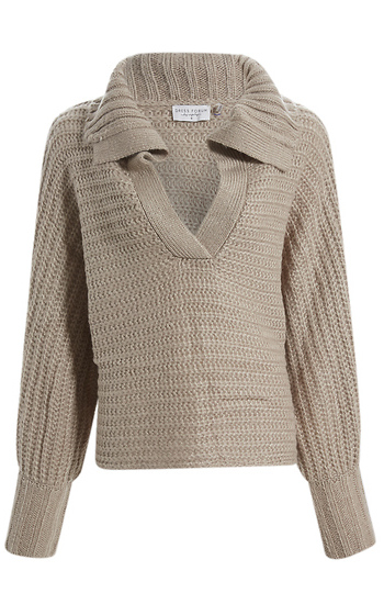 V Neck Knit Pullover Slide 1