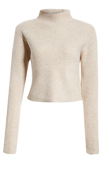 Mock Neck Long Sleeve Pullover Slide 1