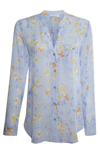 Floral Print Button Down Slide 1