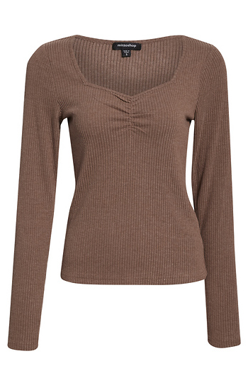 Long Sleeve Knit Top Slide 1