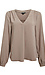 V Neck Drop Hem Blouse Thumb 1