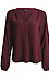 V Neck Drop Hem Blouse Thumb 1