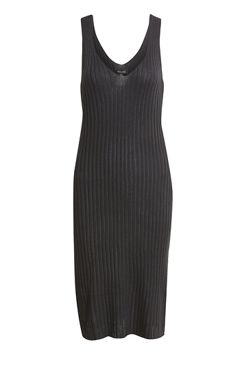 Rib Sleeveless Midi Dress Slide 1
