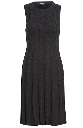 Sleeveless Cable Knit Sweater Dress Slide 1