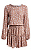 Long Sleeve Floral Print Ruffle Dress Thumb 1