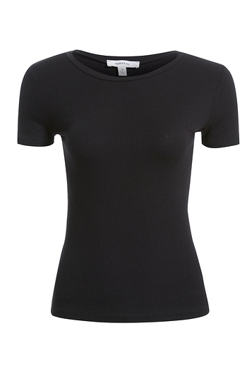Short Sleeve Ribbed Top Slide 1
