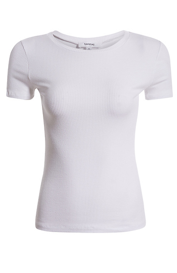 Short Sleeve Ribbed Top Slide 1