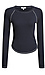 Long Sleeve Ribbed Contrast Top Thumb 1