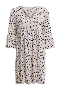Abstract Print Baby Doll Mini Dress Slide 1