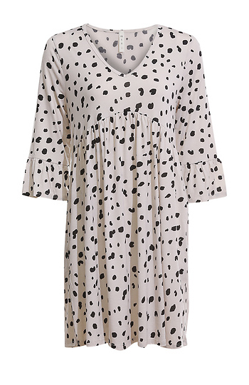 Abstract Print Baby Doll Mini Dress Slide 1