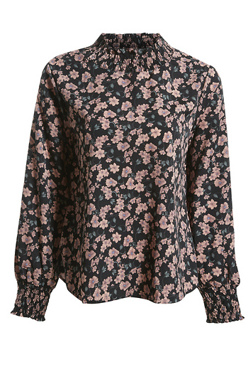 Ruffle Neck Floral Top Slide 1