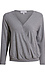 Brushed Ribbed Surplice Neck Knit Top Thumb 1