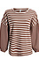 Contrast Stripe Sleeve Knit Top Thumb 1