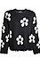 Distressed Floral Patterned Pullover Sweater Thumb 1