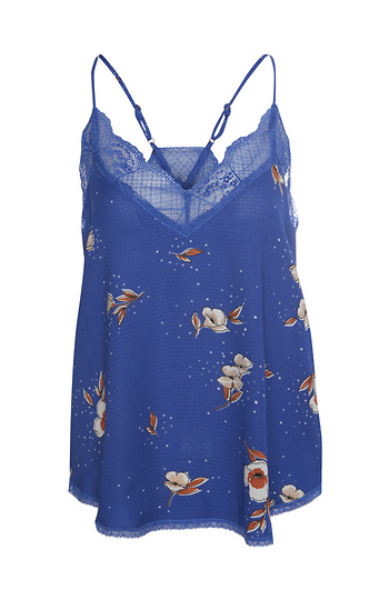 Printed Lace Cami Slide 1