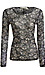 Sheer Floral Long Sleeve Top Thumb 1