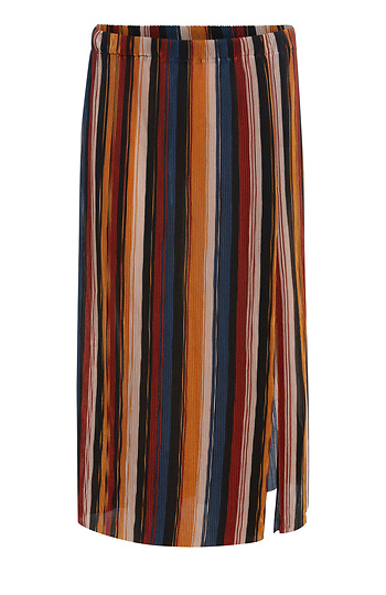 Striped Pleated Skirt Slide 1