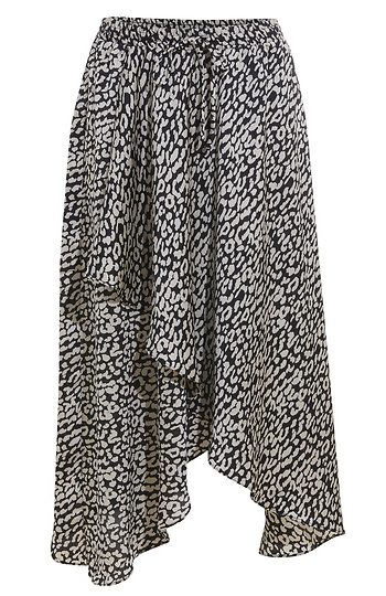 Printed Faux Wrap Skirt Slide 1