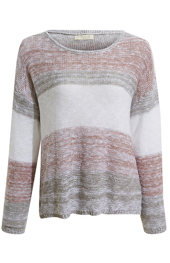 Lightweight Striped Knit Pullover Slide 1