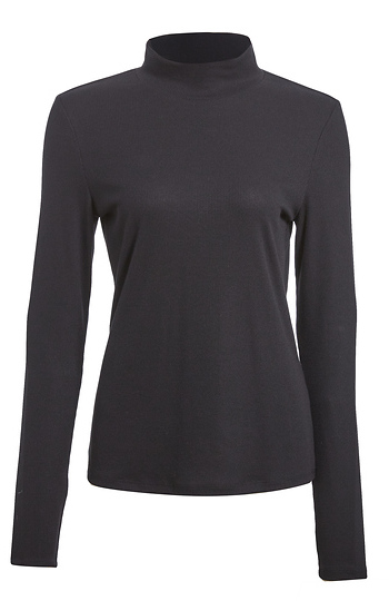 Mock Neck Long Sleeve Top Slide 1