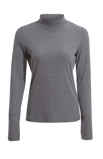 Mock Neck Long Sleeve Top Slide 1