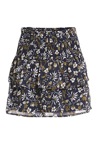 Floral Print Smocked Waist Mini Skirt Slide 1