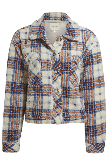 Thread & Supply Fluffy Plaid Jacket Slide 1