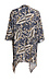 Abstract Floral Print 3/4 Sleeve Kimono Thumb 2