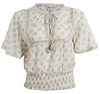 Smocked Waist Printed Top