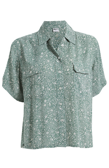 Button Front Floral Top Slide 1