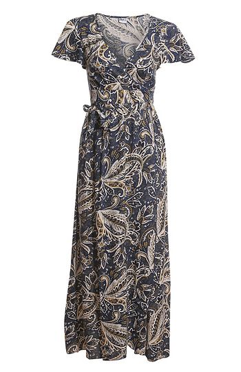 Surplice Front Printed Maxi Dress Slide 1