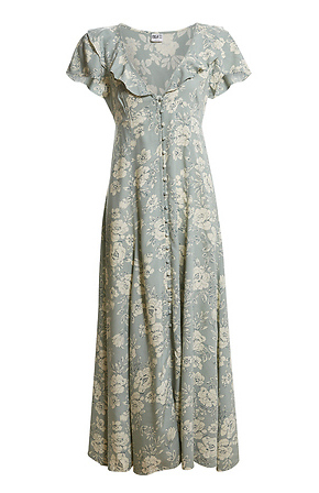 【DIRDDY】 SHINY FLOWER BUTTON DRESS - MINT Fuzzi Ruched Floral Tulle Dress in Yellow and Green – Ashia Mode