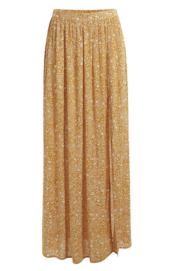 Floral Maxi Skirt with Front Slit Slide 1