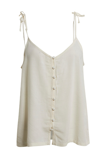 Button Up Tank with Tie Straps Slide 1