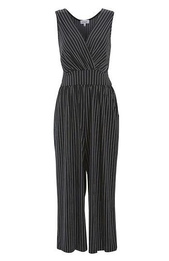 Surplice Neckline Cropped Jumpsuit Slide 1