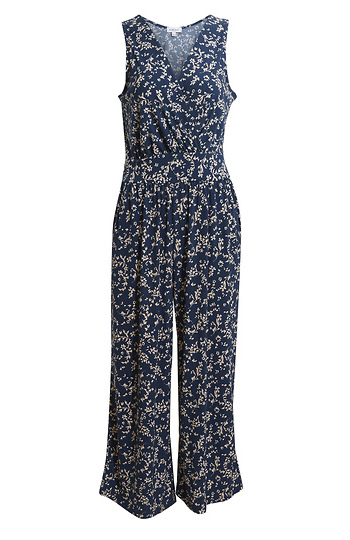 Surplice Neckline Cropped Jumpsuit Slide 1