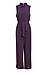 Sleeveless Mock Neck Tie Front Jumpsuit Thumb 1