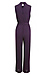 Sleeveless Mock Neck Tie Front Jumpsuit Thumb 2