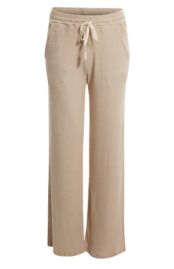 Ribbed Pant with Drawstring Slide 1