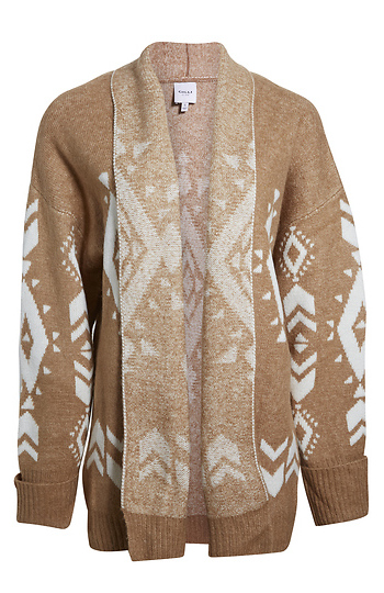Printed Intarsia Cardigan Slide 1