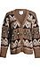 Fairisle Pattern Cardigan Sweater Thumb 1