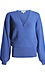 Ribbed Surplice Blouson Sweater Thumb 1