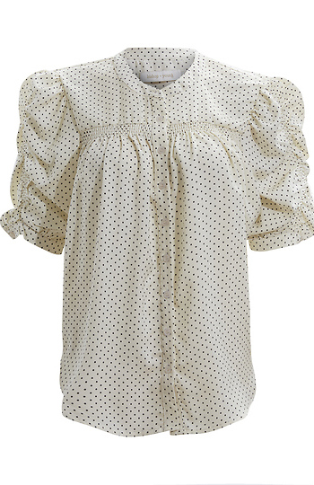 Bishop+Young Ruched Sleeve Blouse Slide 1