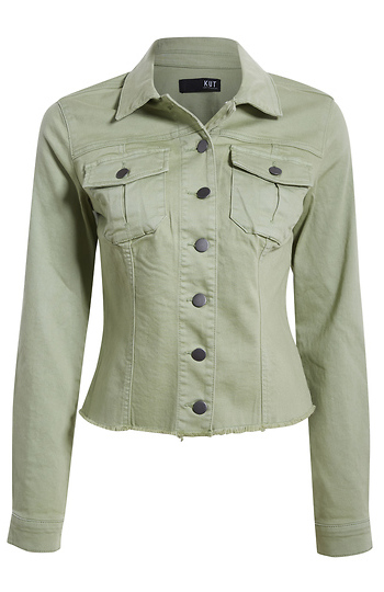 KUT from the Kloth Frayed Hem Jacket Slide 1