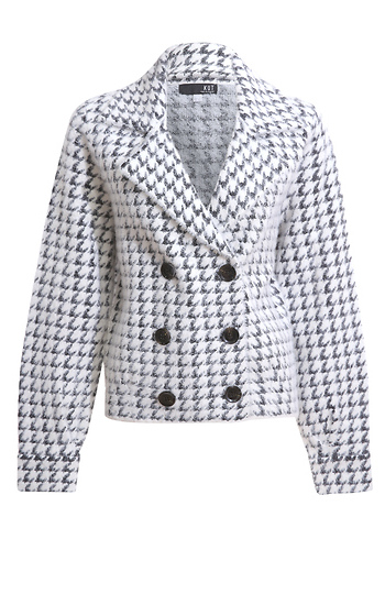 KUT from the Kloth Double Breasted Houndstooth Coat Slide 1