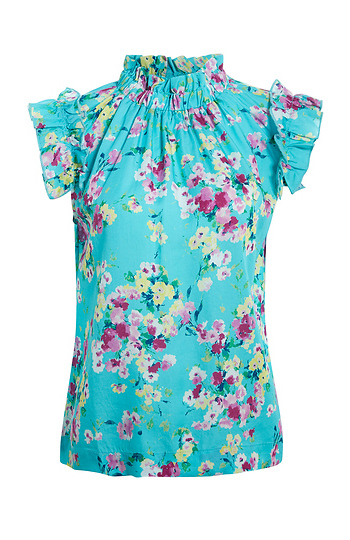 KUT from the Kloth Ruffled Mock Neck Slide 1