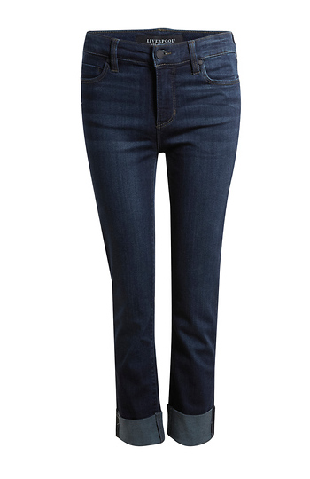 Liverpool Cropped Straight Leg Jeans Slide 1